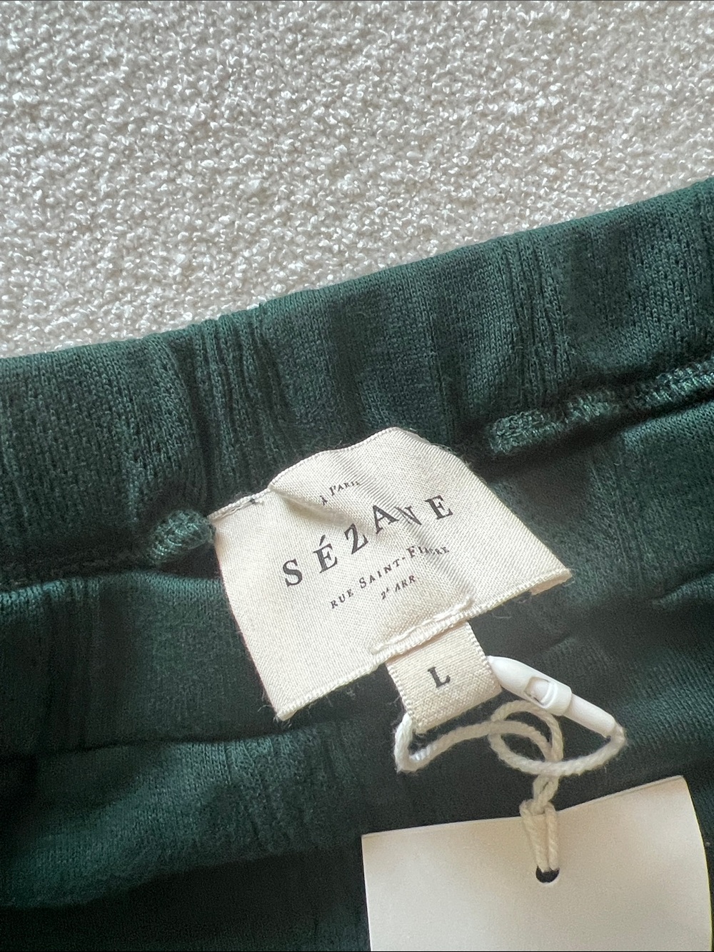SEZANE| Forest Green Cotton Ruffle Shorts - Picture 5 of 8